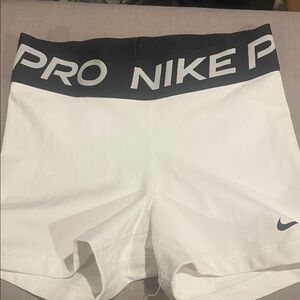 Nike Women's Black and White Athletic Shorts